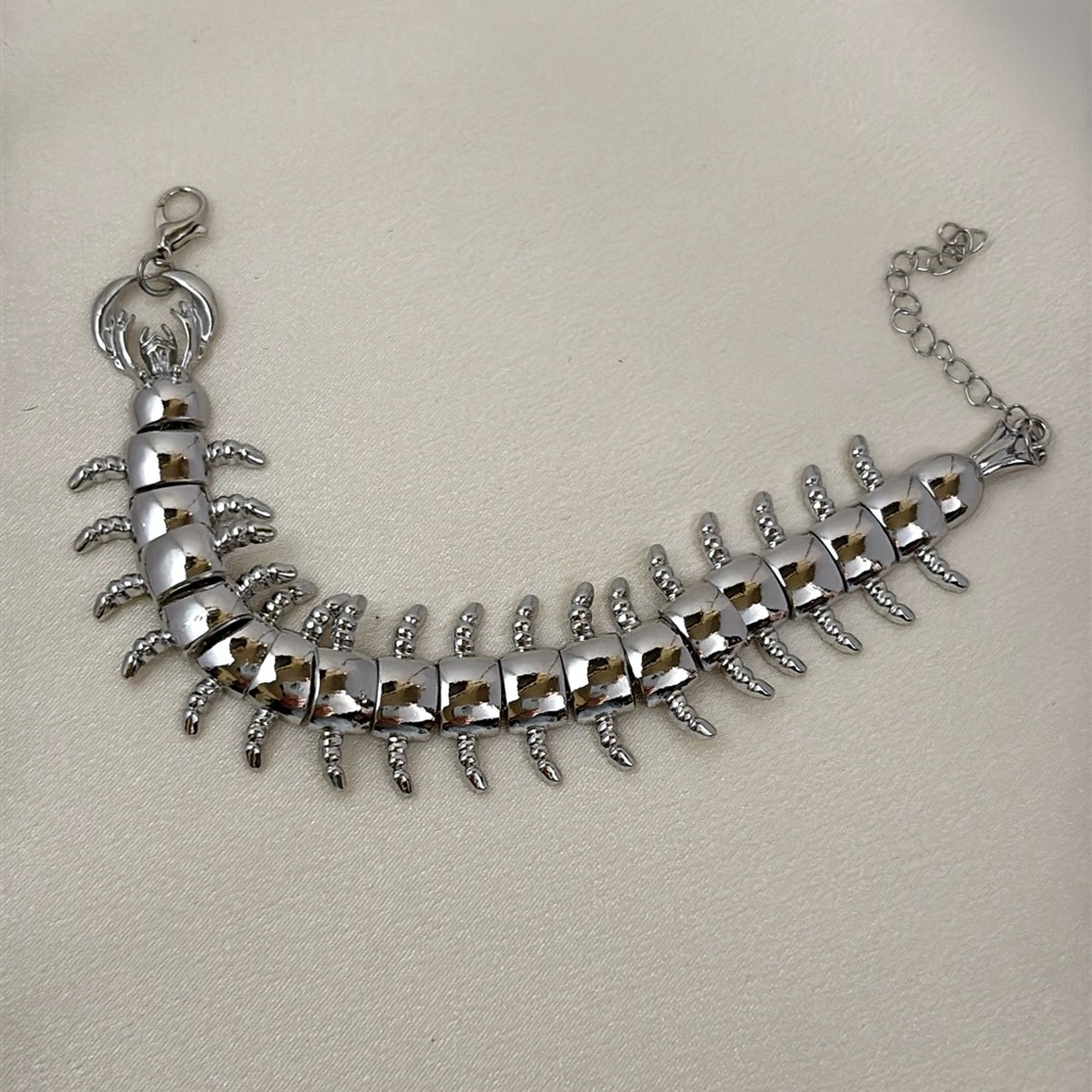 Centipede Link Chain Bracelet for Men Women Unisex Bracelet Hip Hop Streetwear